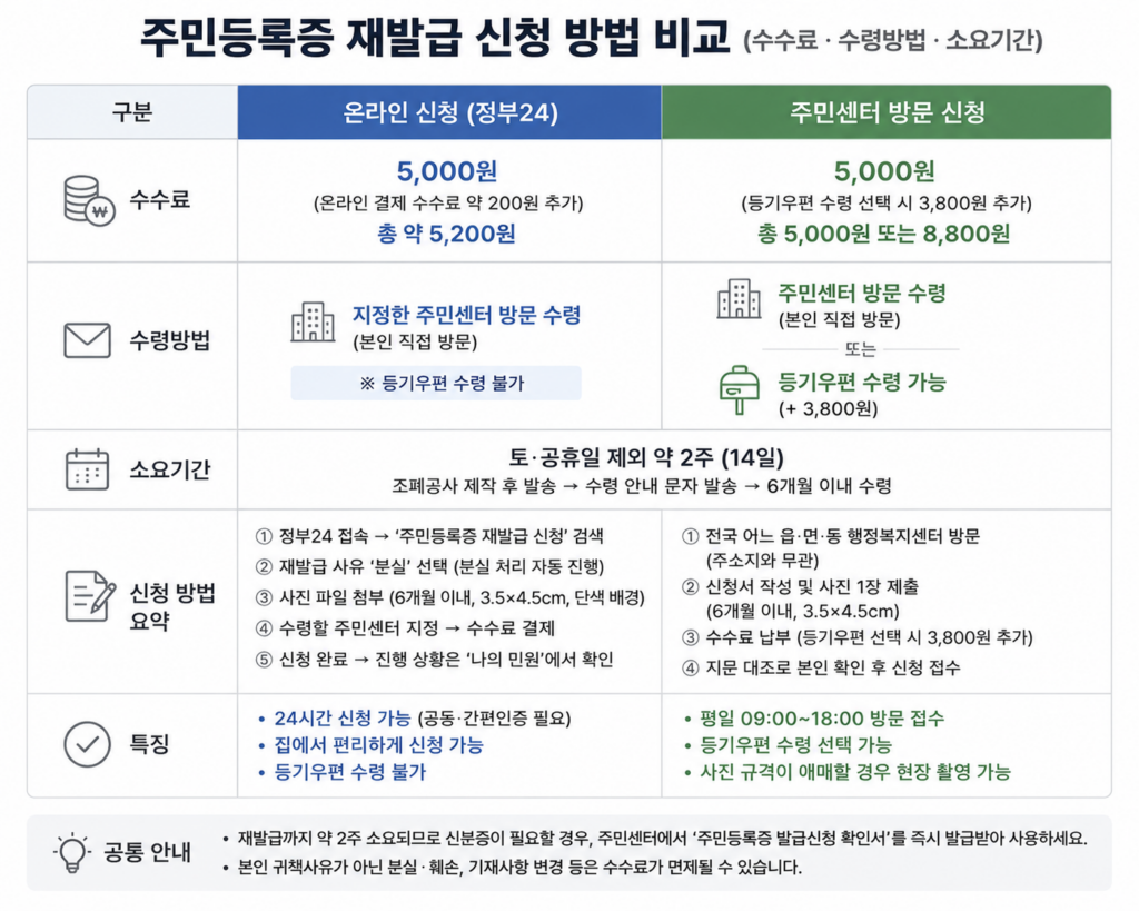 주민등록증 재발급