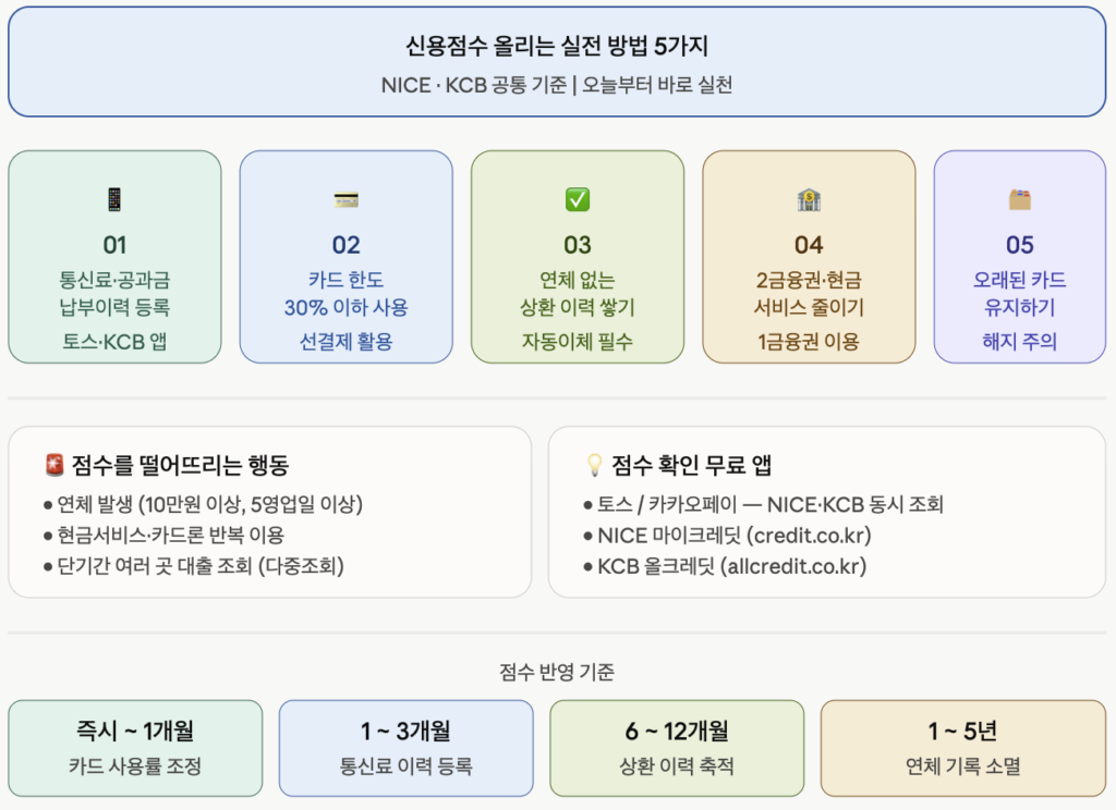 신용점수 올리는 방법 5가지